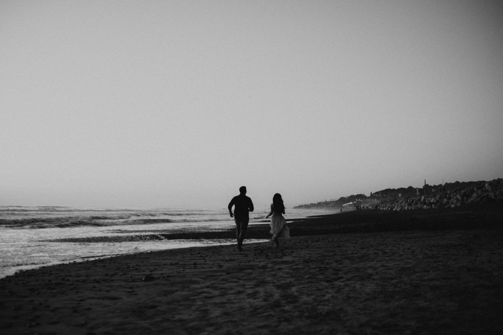 torrey pines engagement session at dusk